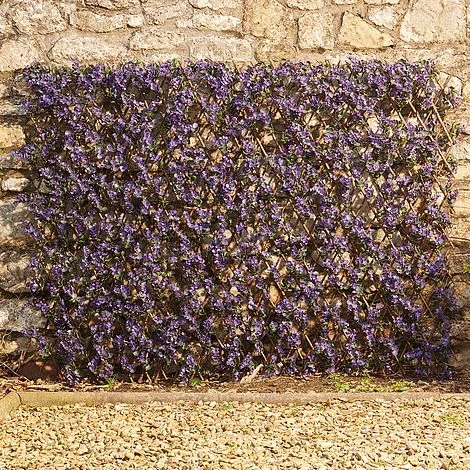 Expandable Artificial Hedge Trellis - Purple Lavender 2 Expandable Artificial Hedge Trellis - Purple Lavender - Image 2