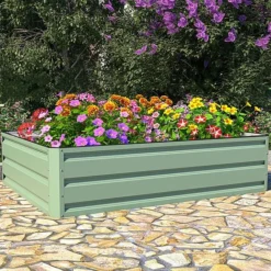 Metal Raised Garden Bed - Light Green -Fresh Sprout GB F 3