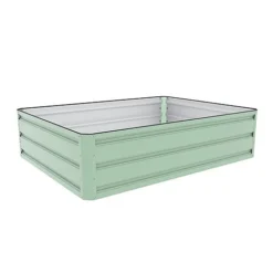 Metal Raised Garden Bed - Light Green -Fresh Sprout GB F cut